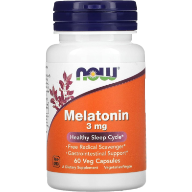 NOW Food Melatonin 3 mg 60 Capsules