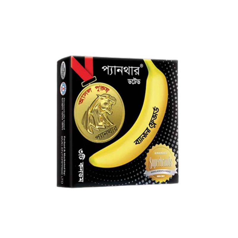 Panther Dotted Banana Flavored Condom