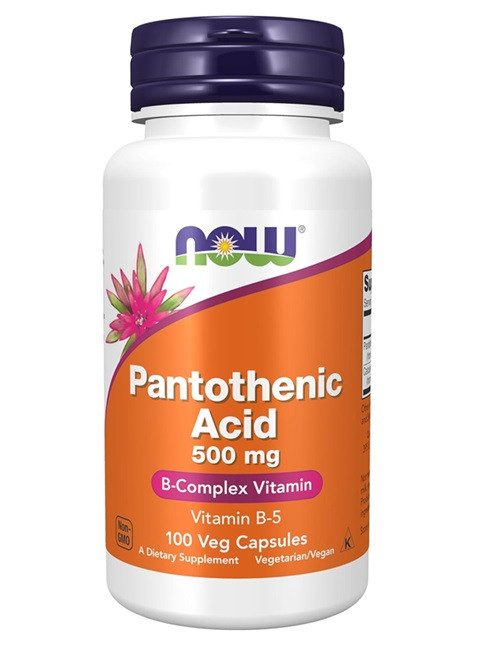 NOW Foods Pantothenic Acid 500mg, 100 Capsules