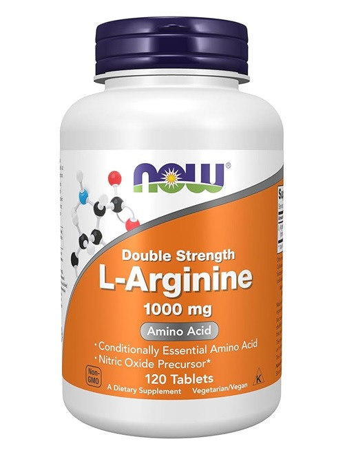 NOW Foods Supplements, L-Arginine 1,000 mg, Nitric Oxide Precursor*, Amino Acid, 120 Tablets