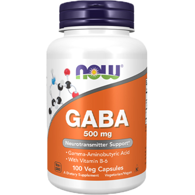 Now Foods Gaba 500 mg 100 Veg Capsules