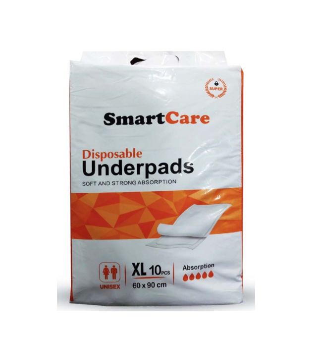 SmartCare Disposable Underpads Absorption XL 60x90 CM