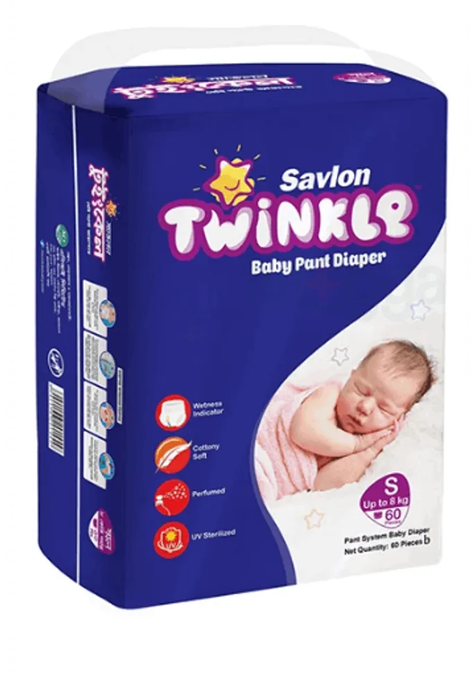 Savlon Twinkle Baby Pant Diaper Size S 0-8 kg