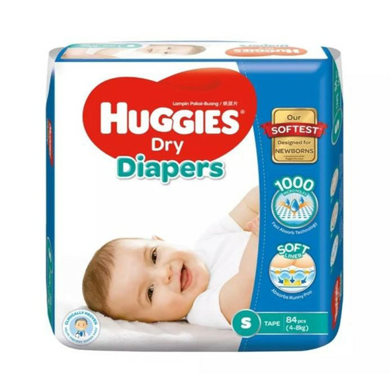 Huggies Dry Diapers Belt Size S(4-8kg)