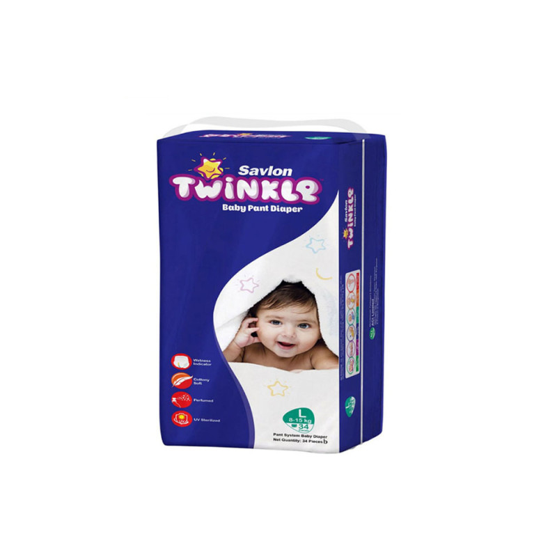 Savlon Twinkle Baby Pant Diaper Size L 8-15 kg